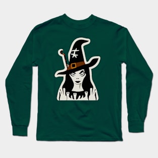 Spooky Witch Halloween Design Long Sleeve T-Shirt